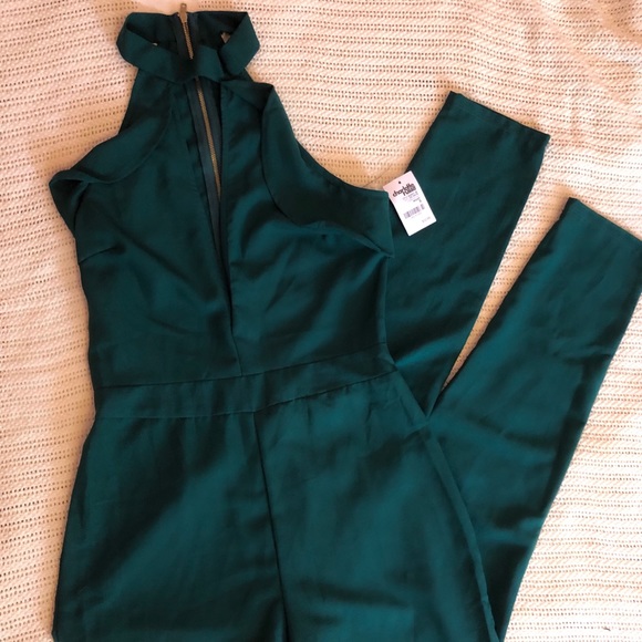 Charlotte Russe Pants - Plunging Neckline Jumpsuit